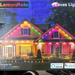 Permanent Outdoor Lights, 180ft with 132 LED Smart RGB+Warm White Eave Lights with 44 Scene Modes, IP67 Waterproof for Halloween, Christmas, Holidays,