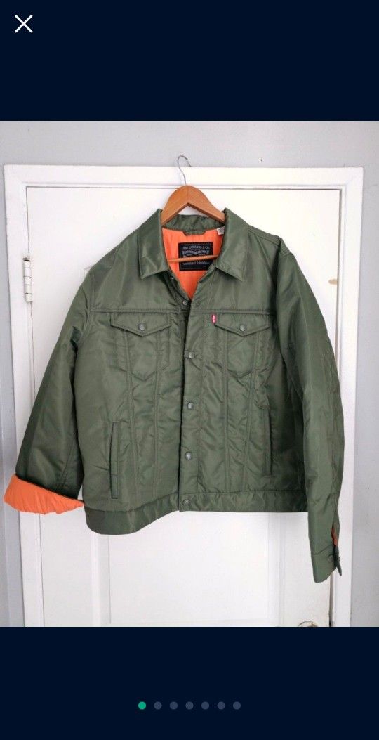 Men's Levi's Jacket XL Green Trucker Bomber