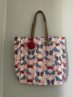 BRAND NEW CANVAS POM POM TOTE