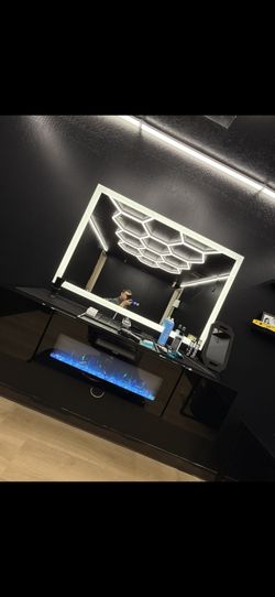 Fireplace Tv floating Mount Barber Station