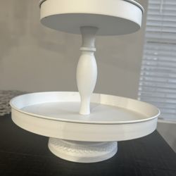 White Metal Two Tiered Tray….Sells In Amazon For $29.99