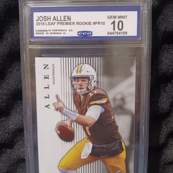 2018 Leaf Premier Rookie Josh Allen #PR-10 GEM MINT 10