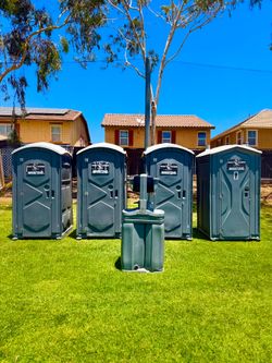Portable restrooms available
