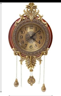 Ornate Baroque Style Pendulum Wall Clock