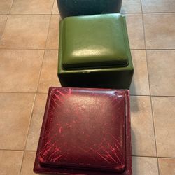 3 Small Storage ottomans. 