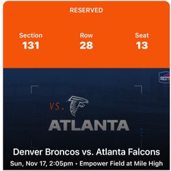 Denver Broncos vs Atlanta Falcons