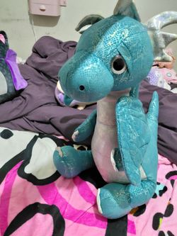 Teal Dragon Stuffed Plush Toy
