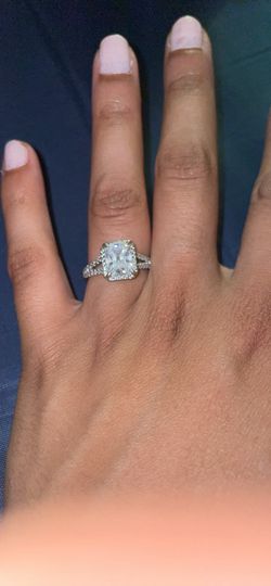 Square Engagement Ring  size 7.5