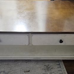 Coffee Table with Drawers and Shelf