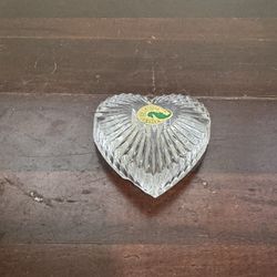 Vintage Original Waterford Crystal Heart Made in Ireland - Small Chip - See Photos 