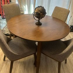 Mid Modern Kitchen Table & Chairs (obo)