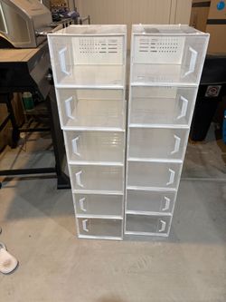Stackable Clear Plastic Drawer Storage Units