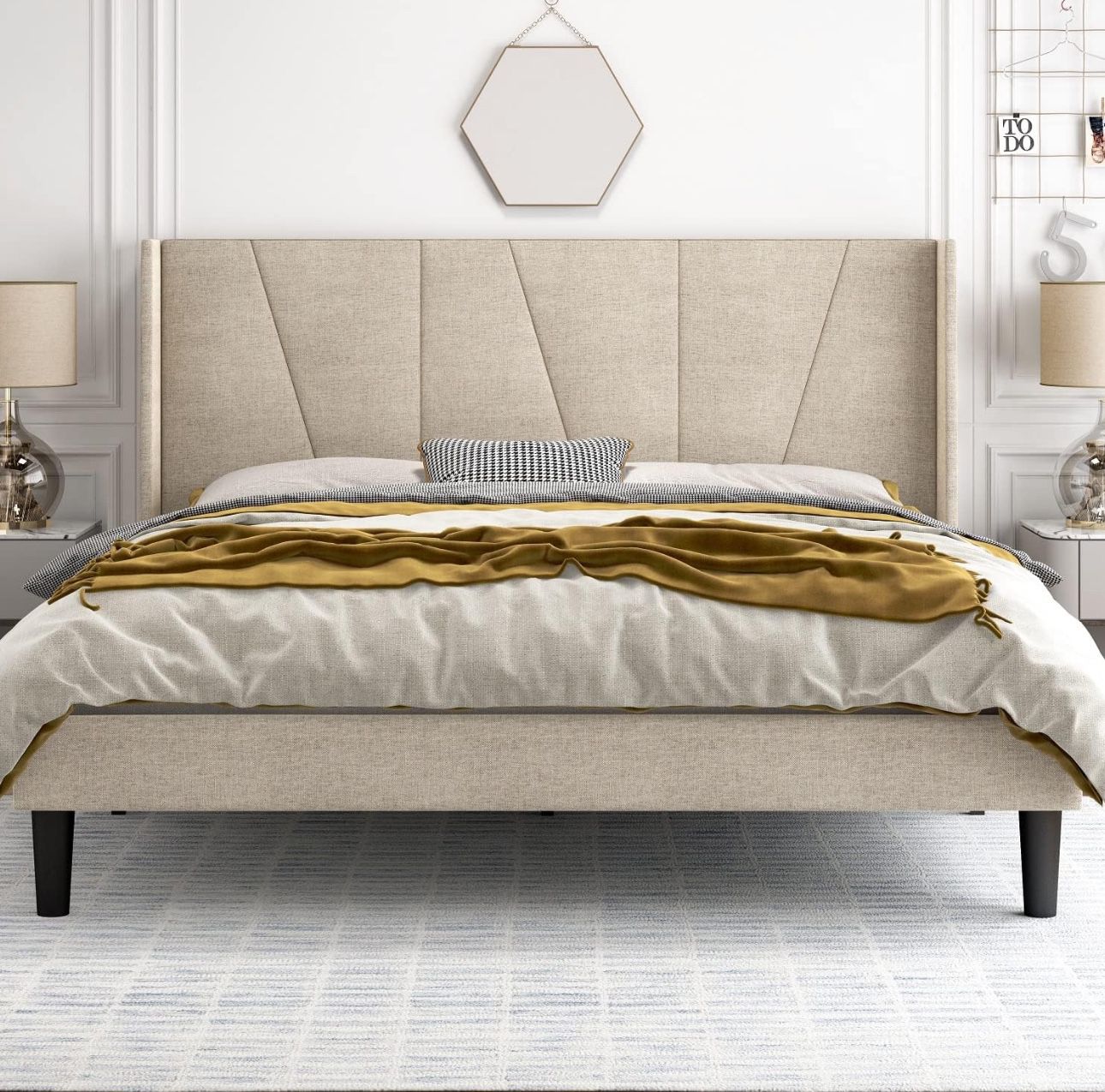 King Bed Frame (Mattress Also Available)