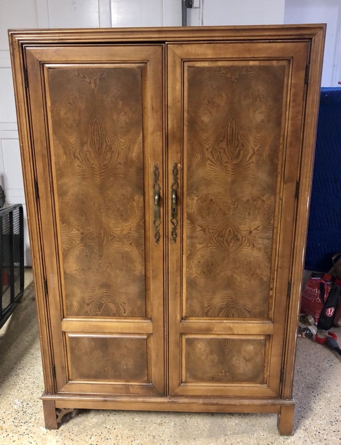 Baker Large Wood Armoire And Desk - LIKE NEW