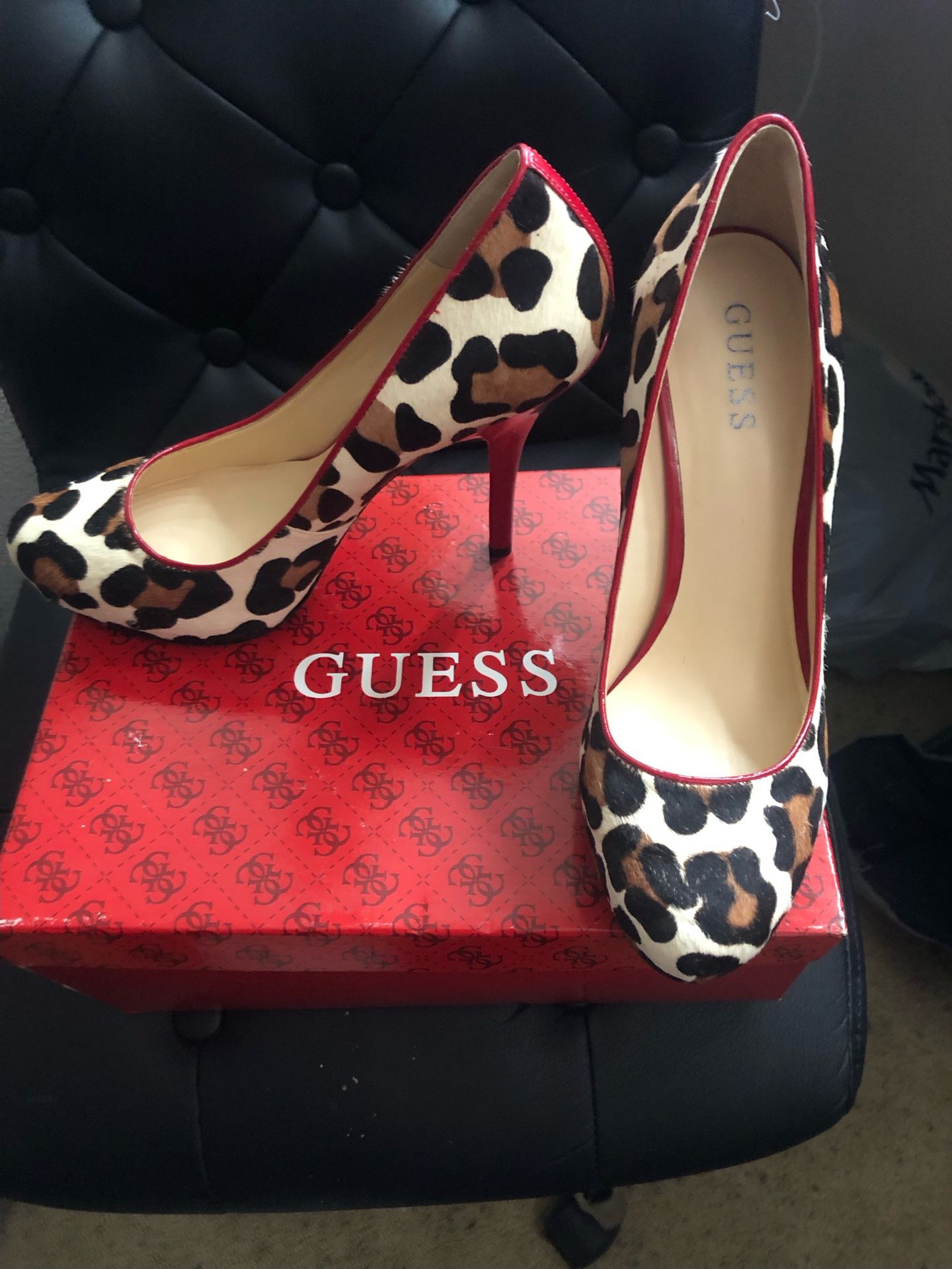 Guess Cheetah Heels 8.5 Brand New 