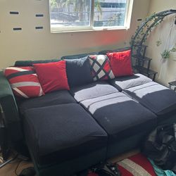 Adjustable Couch With Pillows And Seat Covers 