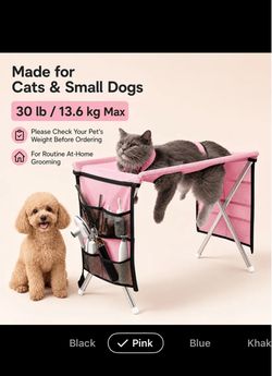 Pet grooming hammock - pink