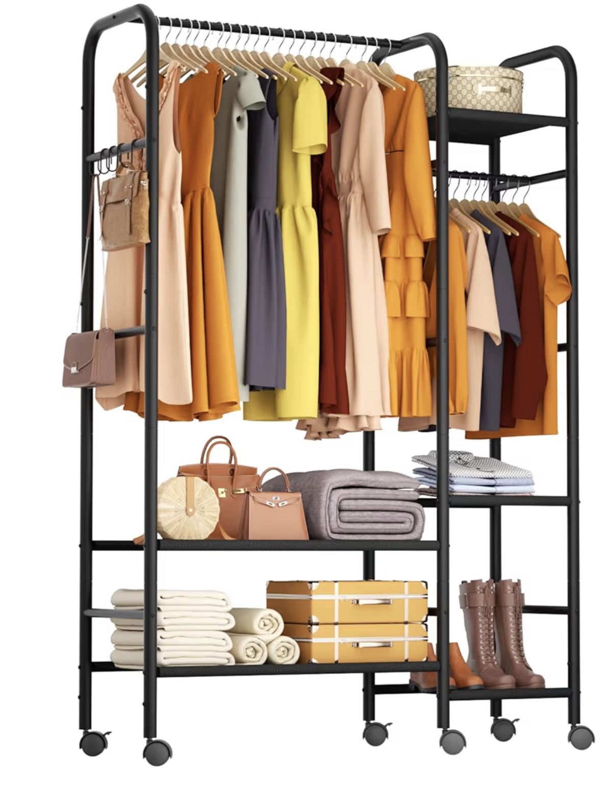 Korfile Rolling Clothes Rack NEW