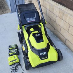 Ryobi 40v Hp Brushless 21-in Cordless Battery Walk Behind Self Propelled Lawn Mower 