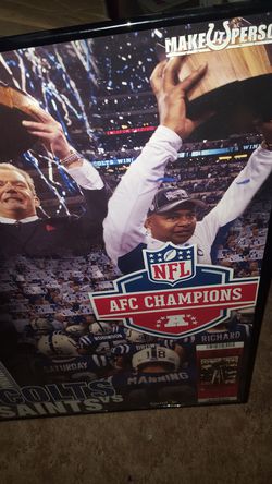 Colts poster with super bowl pass