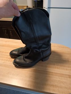 Men's Black Leather Boots 