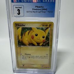 CGC 3 2004 Pikachu EX Fire Red & Leaf Green