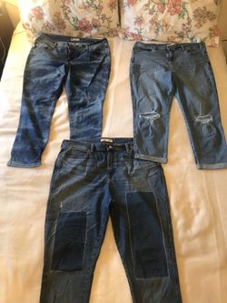 Three pairs of gently used Woman’s Levi’s