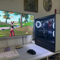 White Gaming Pc Computer Desktop RTX 2070 / Ryzen 7 2700X