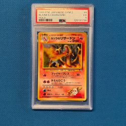 1999 Pokémon Blaines Charizard Hollow Japanese Psa 5
