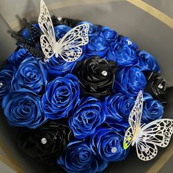Blue And Black Roses