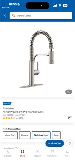 Kohler Provo semi-pro kitchen faucet