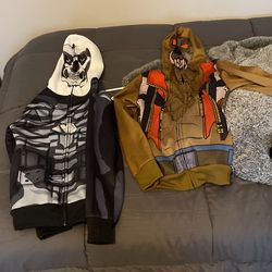 Full Zip Up Jackets Fortnite Skull Trooper And Wolf 