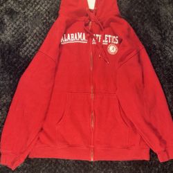 Alabama Crimson Tide 2XL Hoodie – Red Zip-Up – OVB