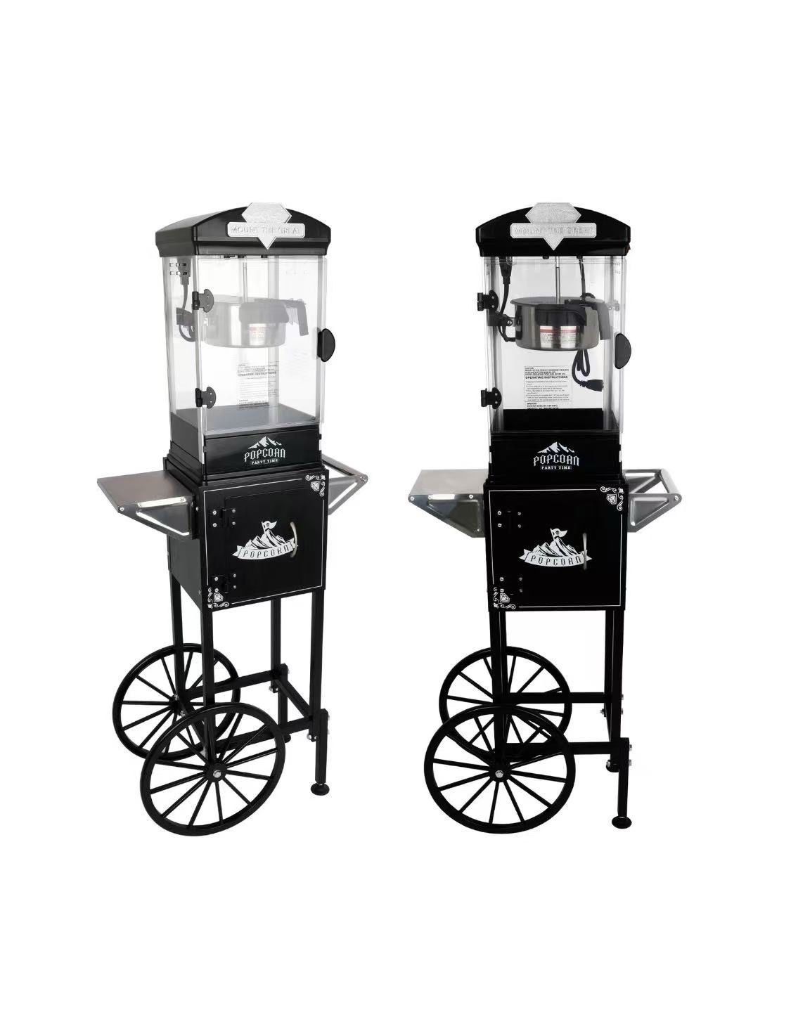 ❤️🔥 Home theater popcorn machine with stainless steel cart, 10-ounce kettle and wheels $ 80