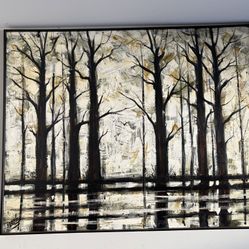 Large Modern Forest Canvas Wall Art