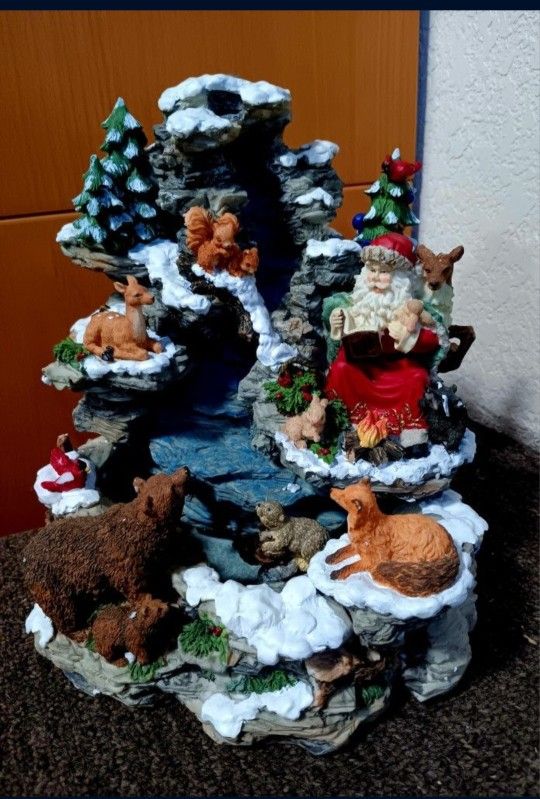 Traditions:   Christmas Decorative Table Top Fountain 