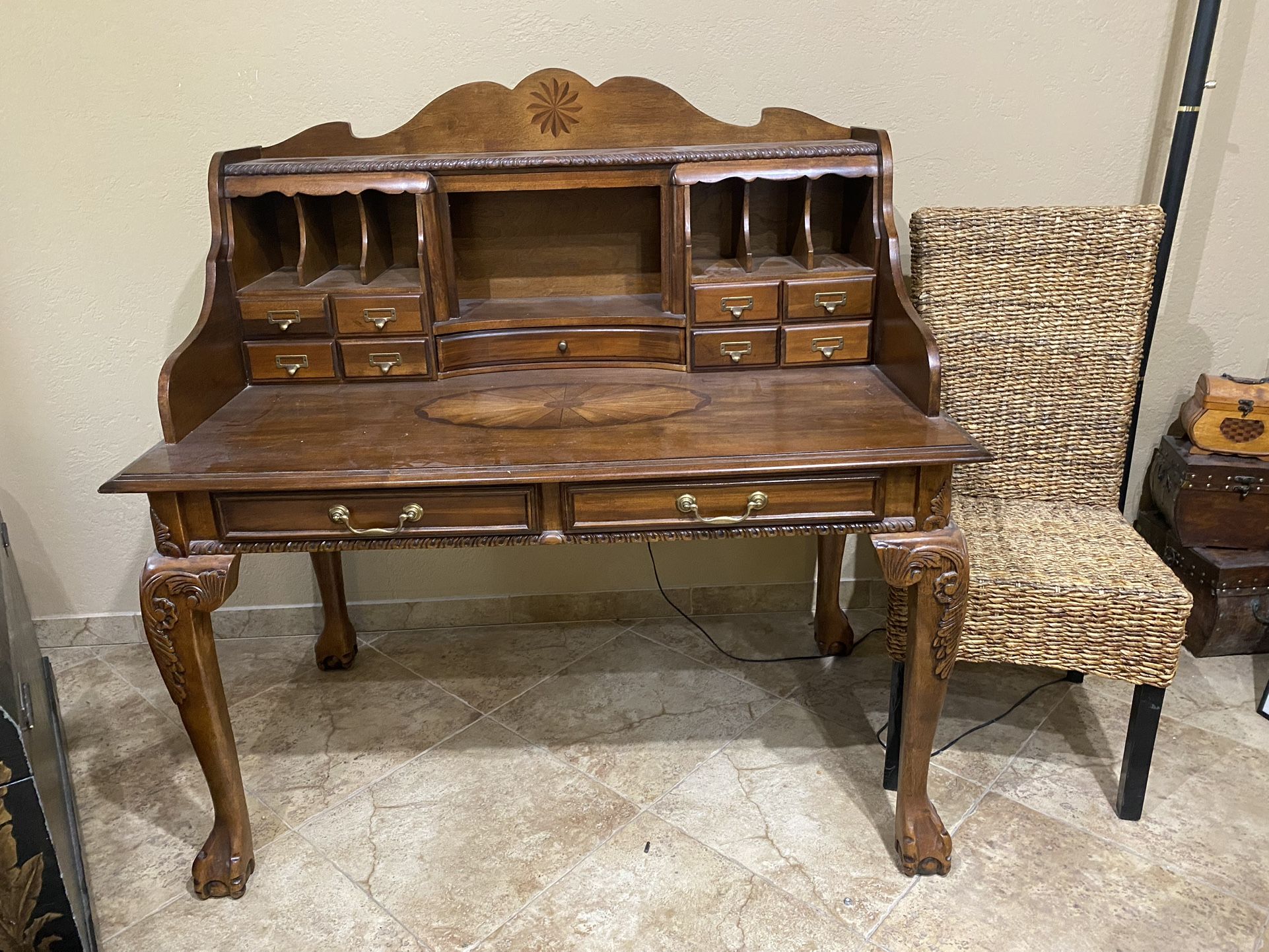ANTIQUE wooden desk - need gone send offers