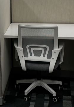 10 Office Chairs - White w/ Grey cushions ($20 each)
