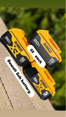Dewalt 5ah battery ($55 each)