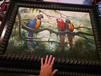 vintage framed oil painting