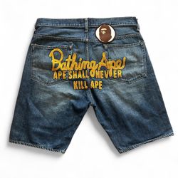 BAPE Men's Blue and Navy Shorts(59)11