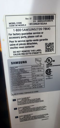 Samsung double door freeze