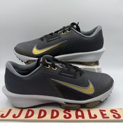 Nike Air Zoom Infinity Tour 2 Golf Shoes Black Gold FD0217-003 Men’s Sizes NEW