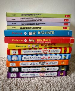 BOOKS 📚 Diary of a Wimpy Kid + Captain Underpants + Big Nate