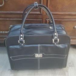 Leather Rolling briefcase