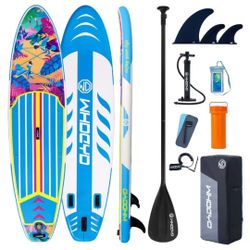 ✨️Brand new✨️ in box 📦WHOOYO Rainforest 🦜🌿Blue 💙 Inflatable Stand Up Paddle Board