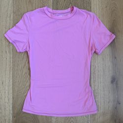 SKIMS BUBBLEGUM PINK FITTED T-SHIRT T SHIRT TOP SIZE S SMALL SOLD OUT!!!