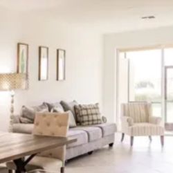 Sofa and wing back chair 