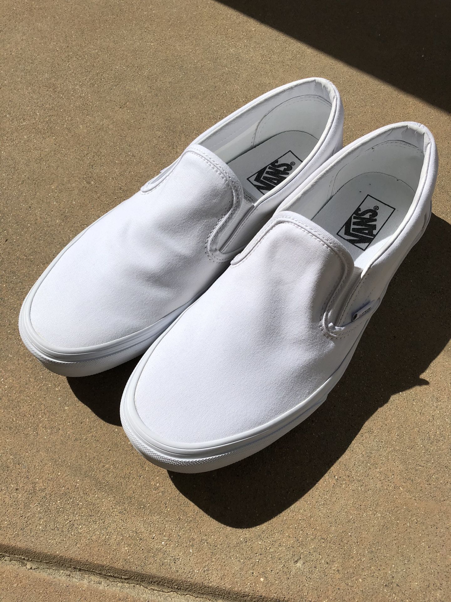 Vans Size 10.5 Mens Slip On True White