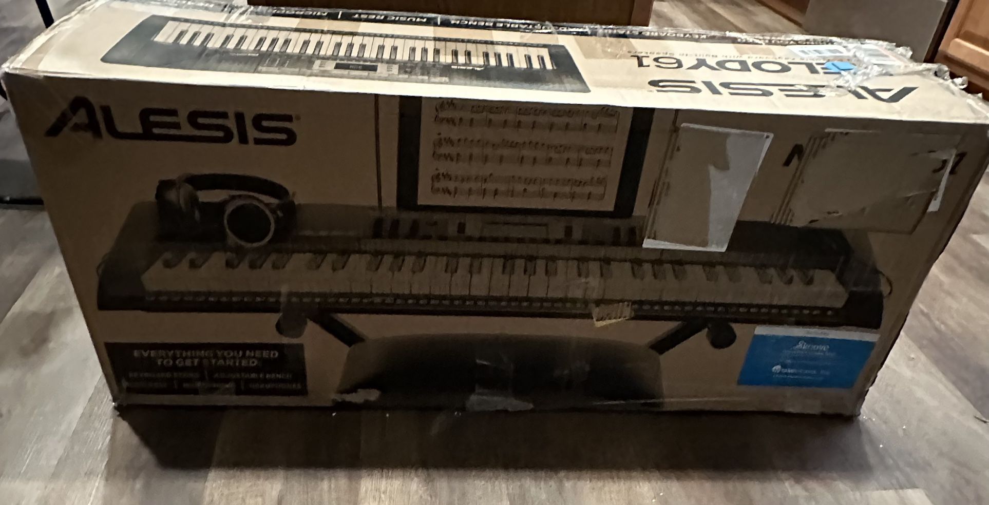 Alesis Melody 61 Key Keyboard Piano for Beginners with, Stand, And Headphones